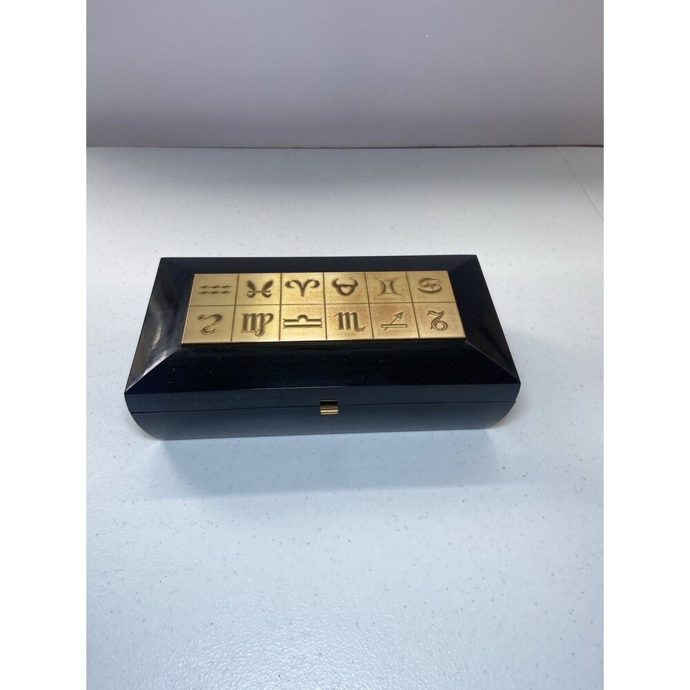 Vintage Redi-Slip Remembrance Zodiac Music Playing Cards Box Working Musical